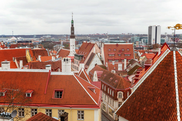 Old town Tallinn top view - Photo, Image