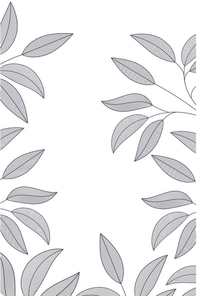 πλαίσιο με λουλούδια και φύλλα απομονωμένο εικονίδιο - Διάνυσμα, εικόνα