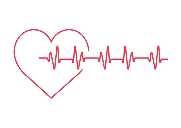 Heartbeat-lijn. Heartbeat vector illustratie. - Vector, afbeelding