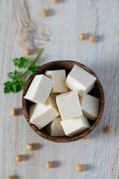 view of fresh tofu cheese - Fotó, kép