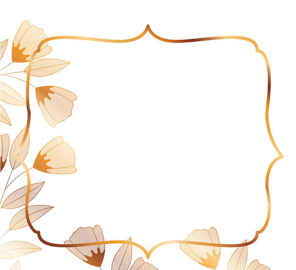 葉の孤立したアイコンを持つ花 - ベクター画像