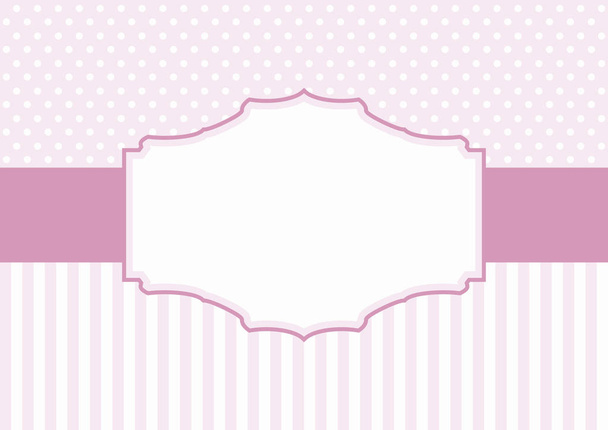 Polka dot design roze frame - Vector, afbeelding