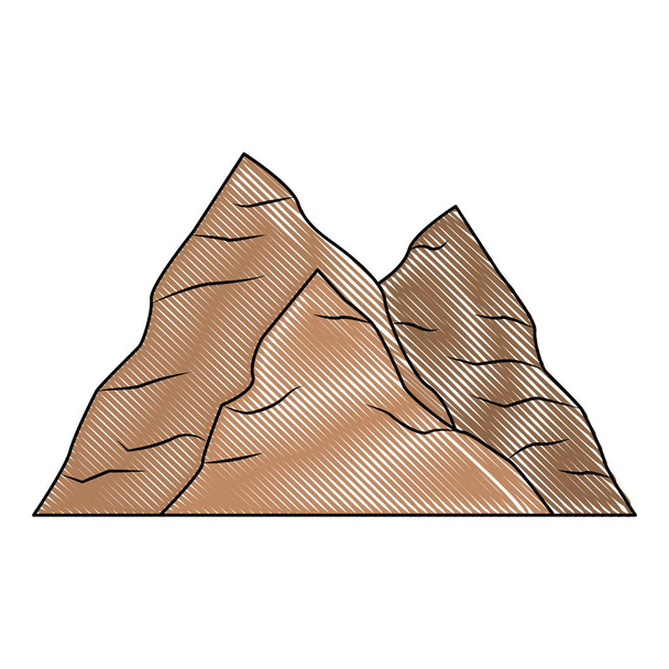 mining rock isolated icon - Vector, Image