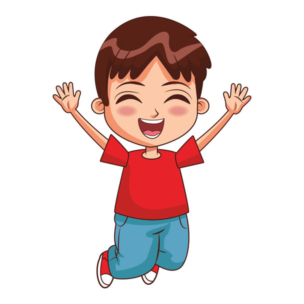 Счастливый мальчик
 - Вектор,изображение