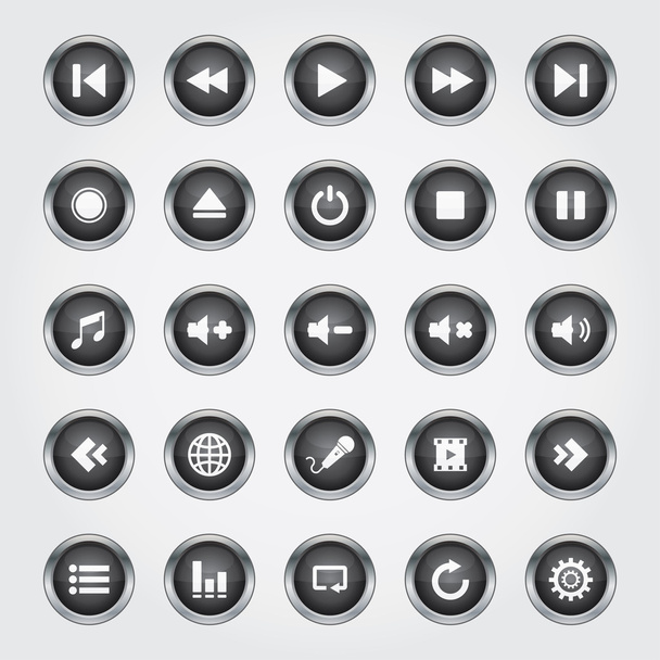 Media Player Button - ベクター画像