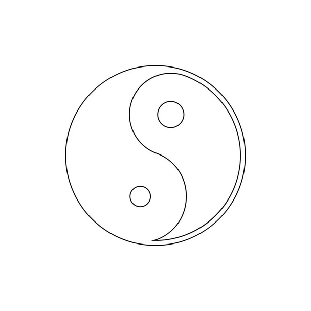 symbole de religion, icône de contour yin yang. Élément de l'illustration de symbole de religion. Signes et symboles icône peut être utilisé pour le web, logo, application mobile, UI, UX
 - Vecteur, image