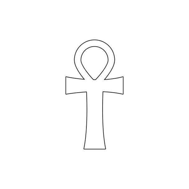 Religion Symbol, Ankh Umrisssymbol. Element religiöser Symbolillustration. Zeichen und Symbole können für Web, Logo, mobile App, ui, ux verwendet werden - Vektor, Bild