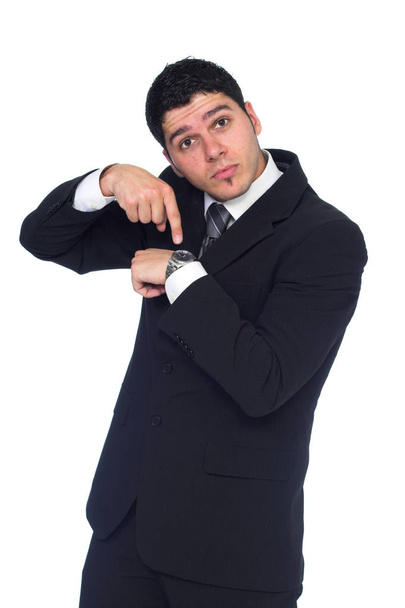 Young business man showing time - Photo, image