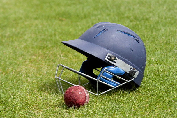 Baseball ball and helmet - Foto, Imagen