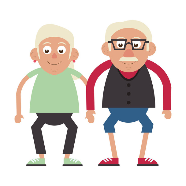 Coppia di anziani nonni
 - Vettoriali, immagini