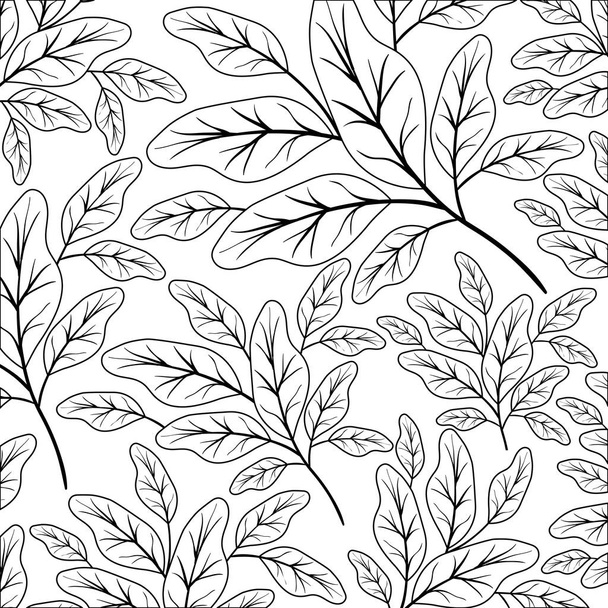 branch with leafs ecology pattern - Vector, Image