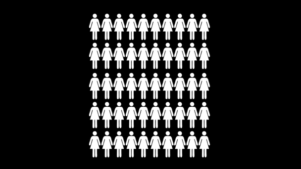 ženské ikony bílá černá - Záběry, video