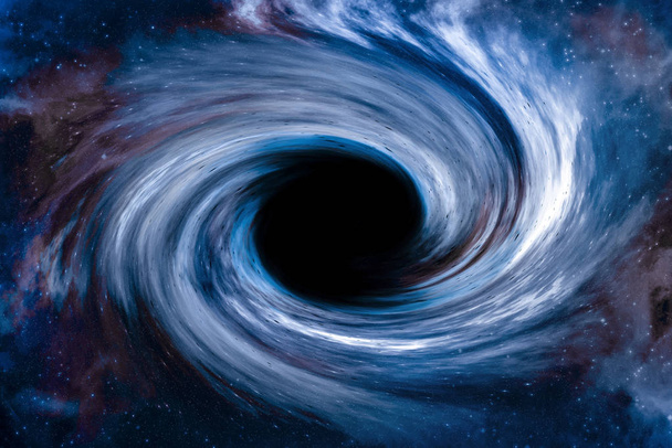 Picture of black hole in space. Screen saver and background concept. - 写真・画像