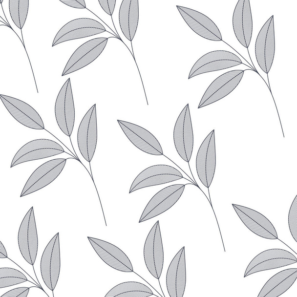 patrón de hojas icono aislado
 - Vector, Imagen