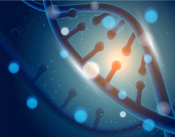 Абстрактная футуристическая структура ДНК-спирали. Генетика, биология, биология. Технология ДНК будущего
 - Вектор,изображение