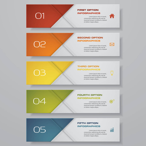 Design clean number banners template. Vector. EPS 10. - Vettoriali, immagini