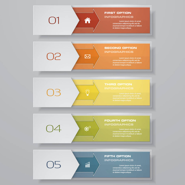 Design clean number banners template. Vector. EPS 10. - Vector, Image