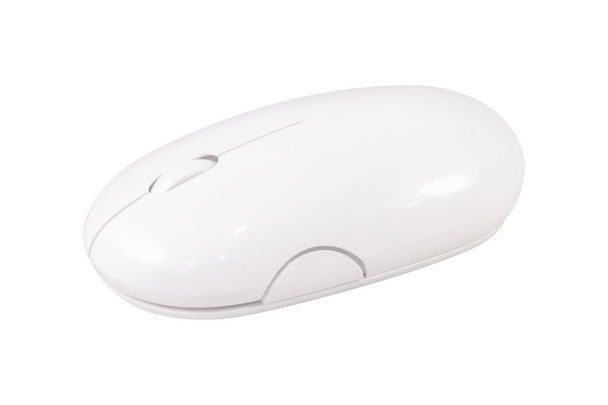Wireless mouse isolated on white background. Computer accessory or hardware for your design. Clipping paths object. - Zdjęcie, obraz