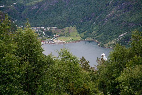 Geiranger fjord, beautiful nature in Norway  - Foto, Bild