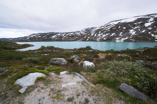 Beautiful landscape in Norway, Strynefjellet along Norwegian county road - Foto, Imagem