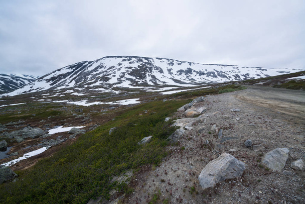 Beautiful landscape in Norway, Strynefjellet along Norwegian county road - Foto, afbeelding