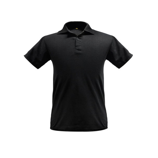 schwarze Mode Polo-Shirt-Vorlage auf isoliertem Hintergrund mit Clipping-Pfad. - Foto, Bild