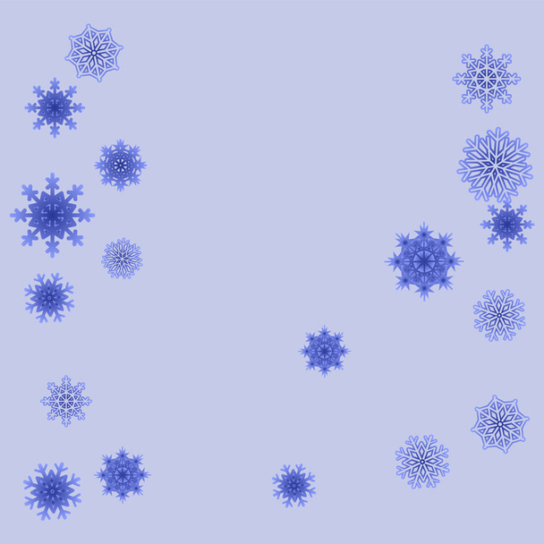 Nieuwjaar achtergrond vector met vallende sneeuwvlokken - Vector, afbeelding