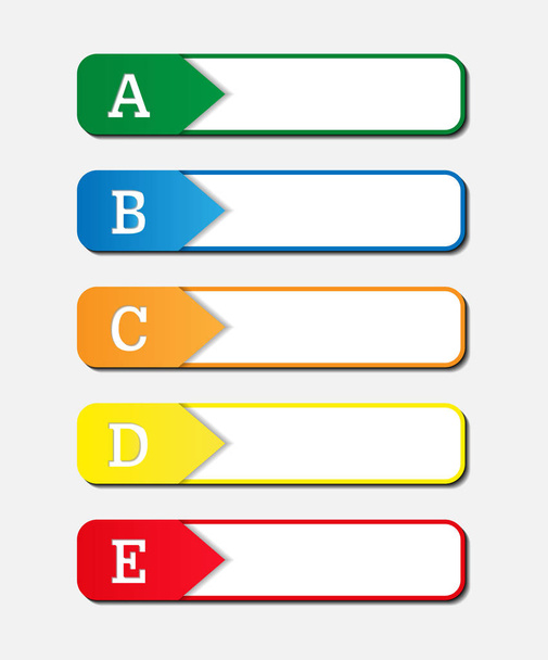 Conjunto de marcadores com letras ordinais para design e decoração
 - Vetor, Imagem