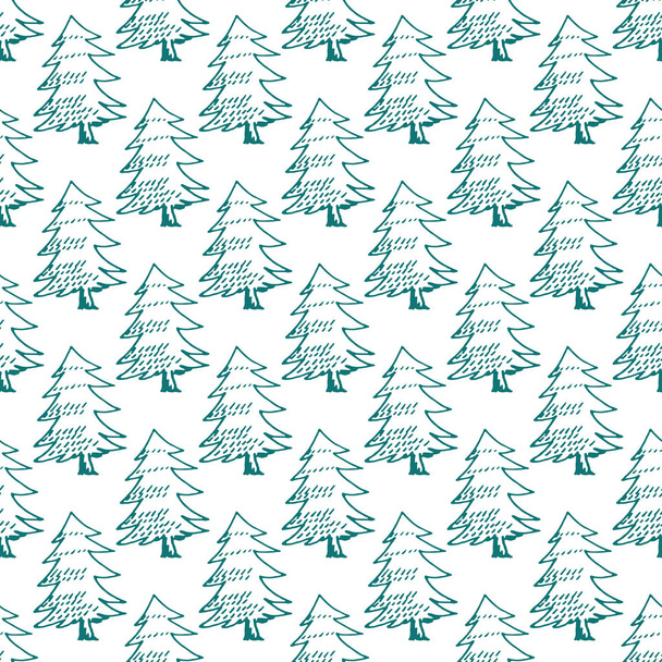 Seamless spruce pattern - Vector, Image