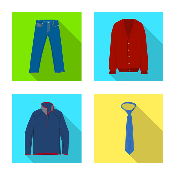 Isolated object of man and clothing icon. Set of man and wear stock symbol for web. - Vektor, kép