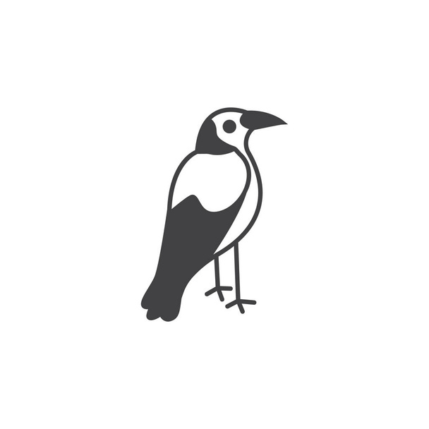 lindo pájaro-Fácil editable en capas ilustración vectorial
 - Vector, Imagen