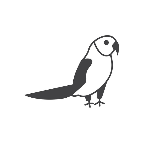Papagájmadár-könnyen szerkeszthető réteges vektoros illusztráció - Vektor, kép