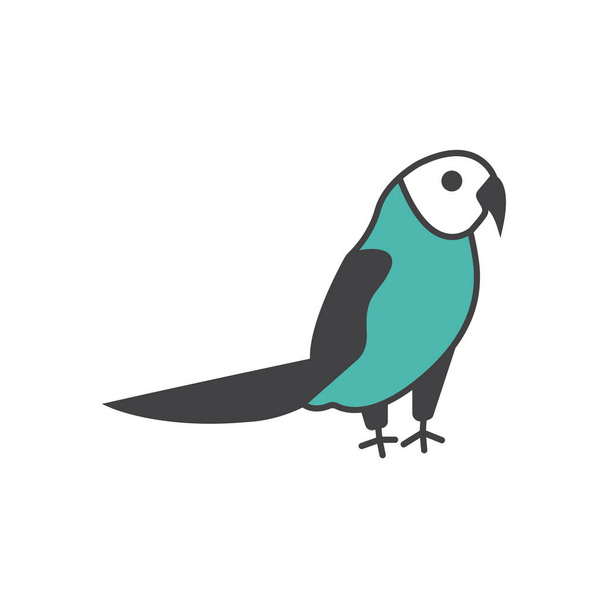 Pássaro de papagaio-fácil editável ilustração vetorial em camadas
 - Vetor, Imagem