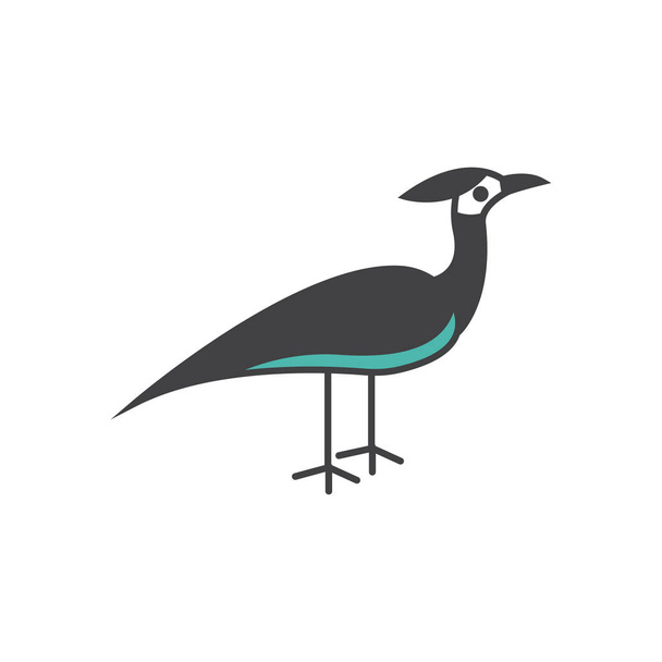 χαριτωμένο πουλί-εύκολη επεξεργάσιμη εικόνα διανυσματικά επίπεδα - Διάνυσμα, εικόνα