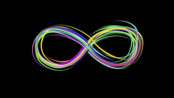 abstracto arco iris colores infinito símbolo dibujado líneas elegantes rayas bandas hermoso ilustración fondo Nuevo universal colorido alegre stock image
 - Foto, imagen