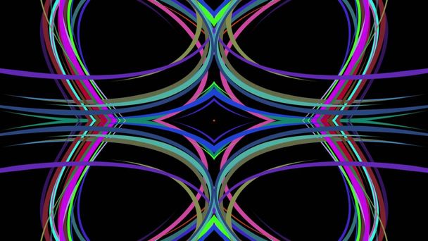 abstract regenboog kleuren getrokken elegante lijnen strepen bands mooie illustratie achtergrond nieuwe universele kleurrijke vreugdevolle stockafbeelding - Foto, afbeelding