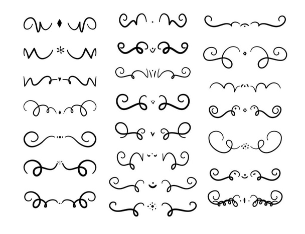 Collezione di divisori disegnati a mano Diverse forme a mano libera isolate su sfondo bianco. Illustrazione vettoriale
 - Vettoriali, immagini