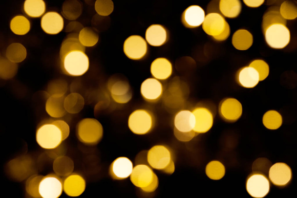 Realistic bokeh lights. Beautiful Christmas background.  - Photo, Image