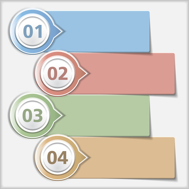 Design Template with Four Banners - Vector, imagen