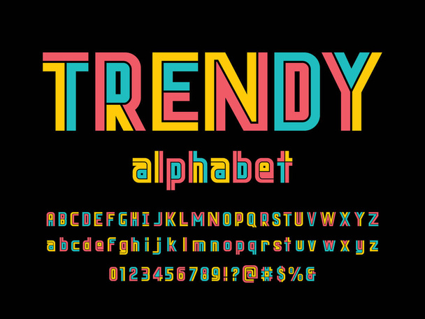 Vektor des stilisierten modernen Alphabet-Designs - Vektor, Bild