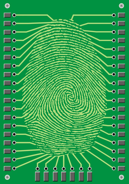 киберотпечаток пальца
 - Вектор,изображение