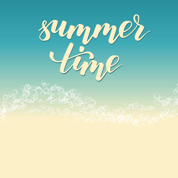 flyer template for summer time holidays - Vector, Image