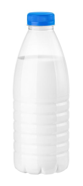 бутылка молока или кефир на белом
 - Фото, изображение