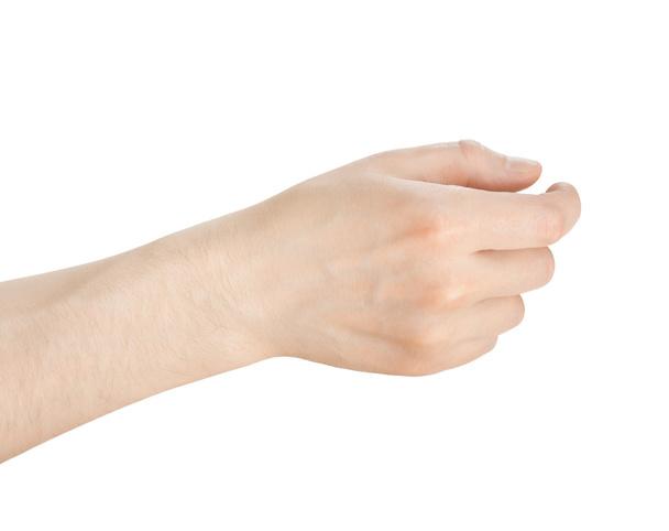 hand hold something on a white background - Photo, Image