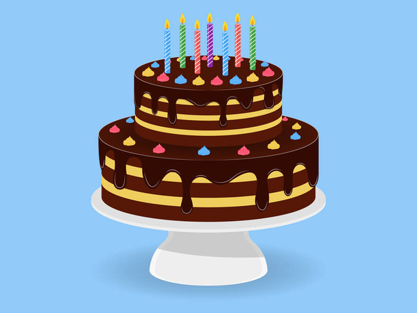 День народження торт ілюстрація Вектор
 - Вектор, зображення