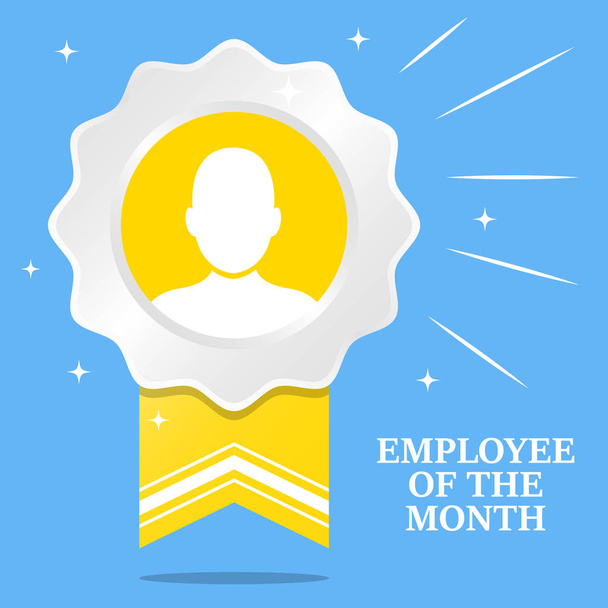Employee of the month, talent award, outstanding achievement, loyalty program, first place winner, reward for good work, successful person, accomplishment celebration, reaching goal, top performance - Vector, Image