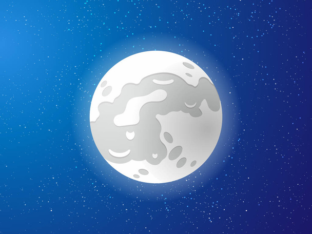 Mond Illustration Icon Konzept - Vektor, Bild