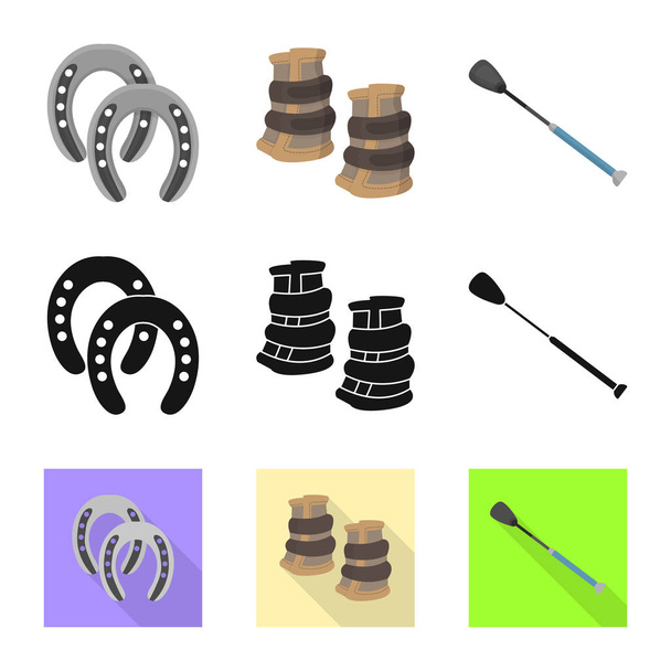 Isolated object of equipment and riding icon. Collection of equipment and competition stock vector illustration. - ベクター画像