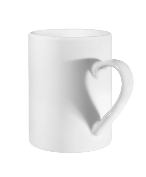 Mug. Shadow from the handle like heart - Photo, Image