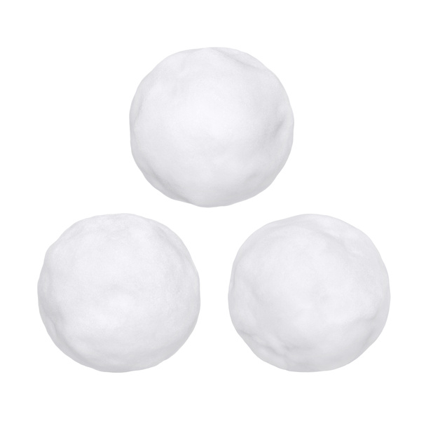 Bolas de neve ou pedras de granizo sobre um fundo branco
 - Foto, Imagem